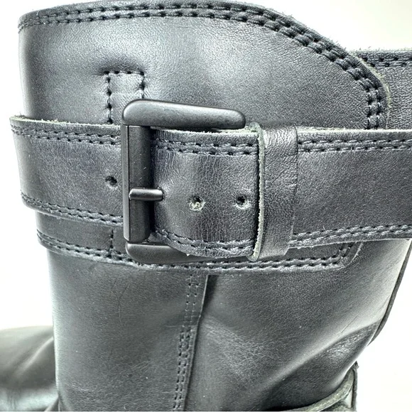 Ann Demeulemeester black triple buckle moto combat creeper women’s boots size 37 - Picture 10 of 16